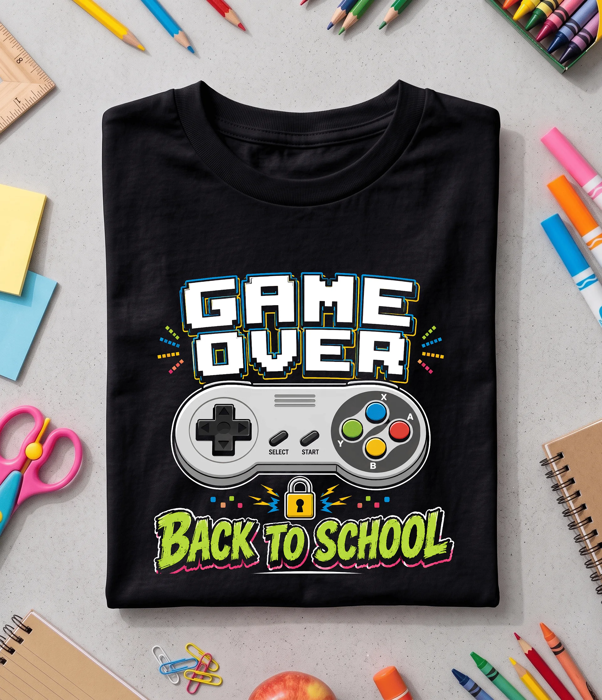 Game Over Back to School Shirt – Retro Gamer Tee product image (1)