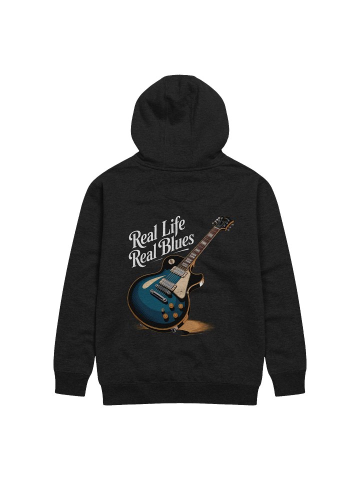 Real Life, Real Blues – Premium Hoodie (The Slogan Series) product image (2)