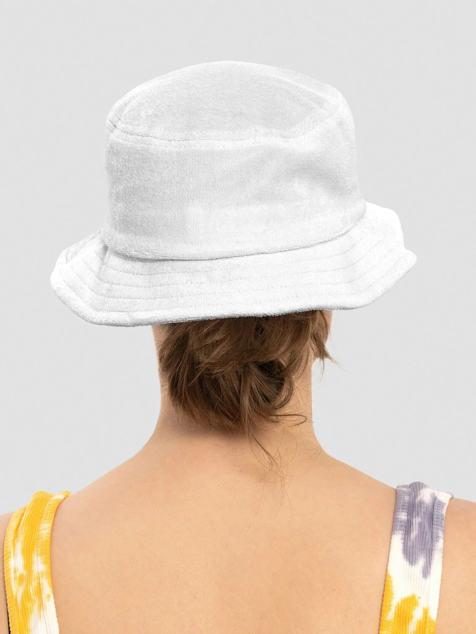 Cure Cancer | Terry Cloth Bucket Hat - White product image (6)