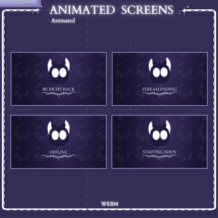 ANIMATED Twitch Stream Package Overlay, Magic stream overlay, Dark magical overlay, Halloween Spooky, Vivid Gothic Black Cat, Spooky Book product image (2)