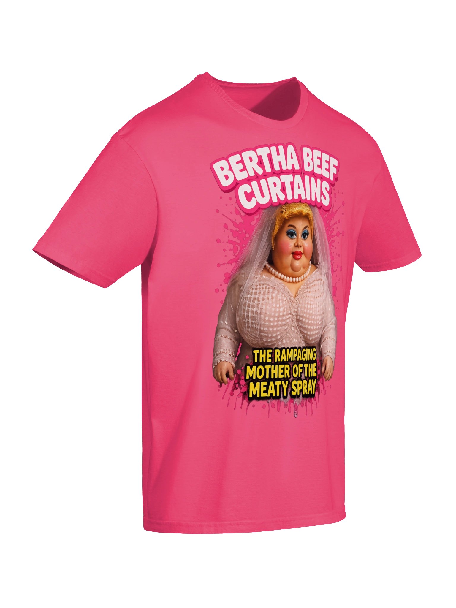 666 Toys | Bertha Beef Curtains | The Rampaging Mother Of The Meaty Spray | Gildan Unisex Softstyle T-Shirt product image (6)