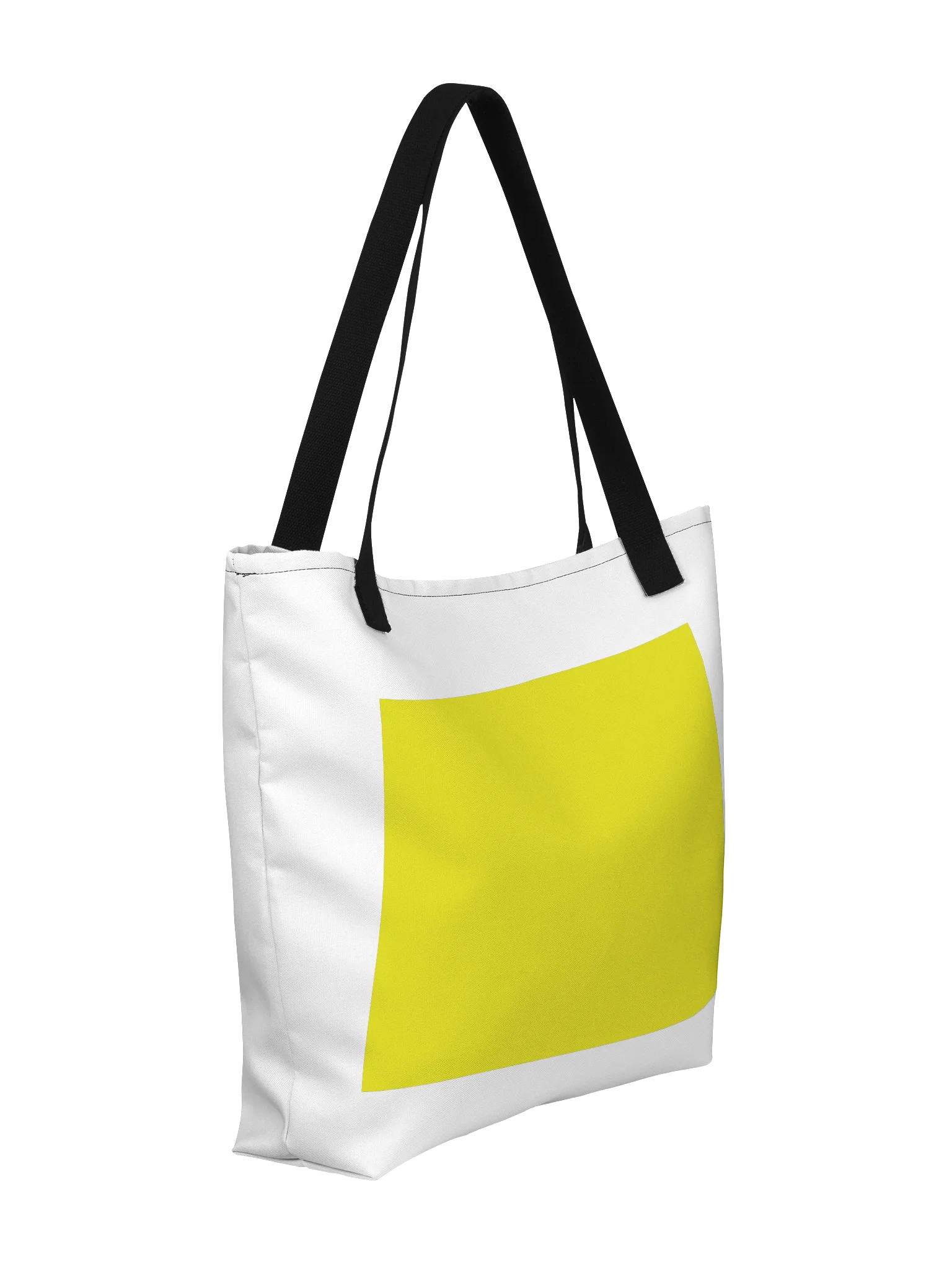 Yellow word tote - white product image (3)