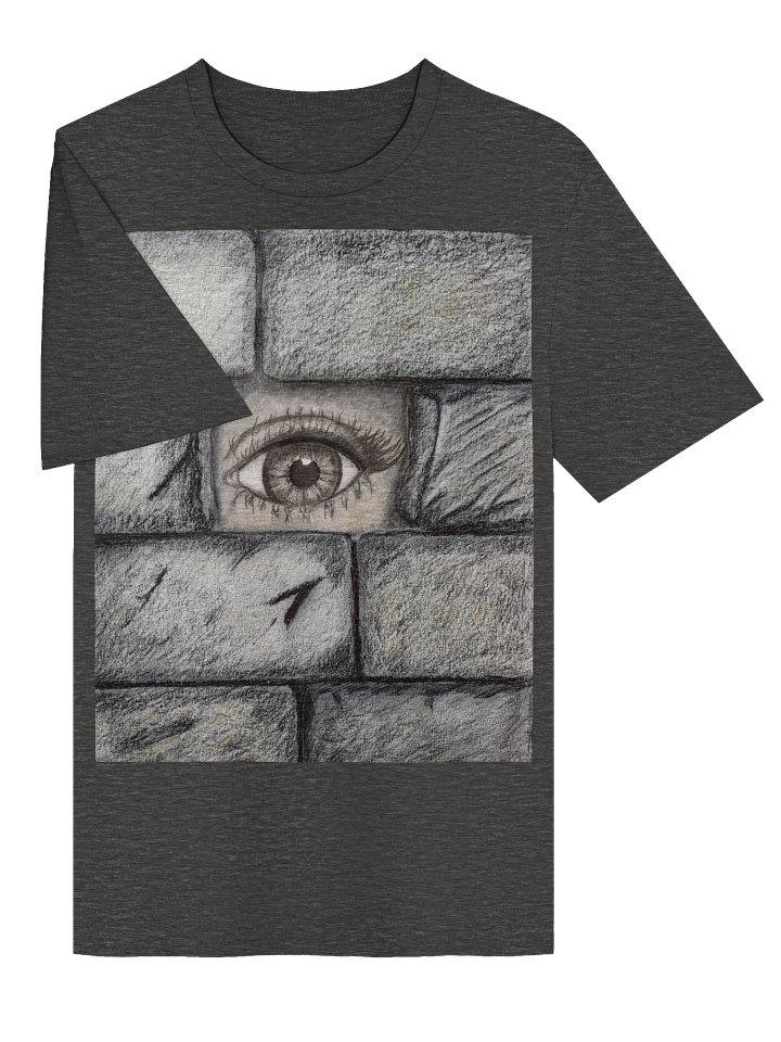 "Eye behind wall" T-Shirt. Unisex Stanley/Stella Organic Ribbed Neck T-Shirt product image (2)