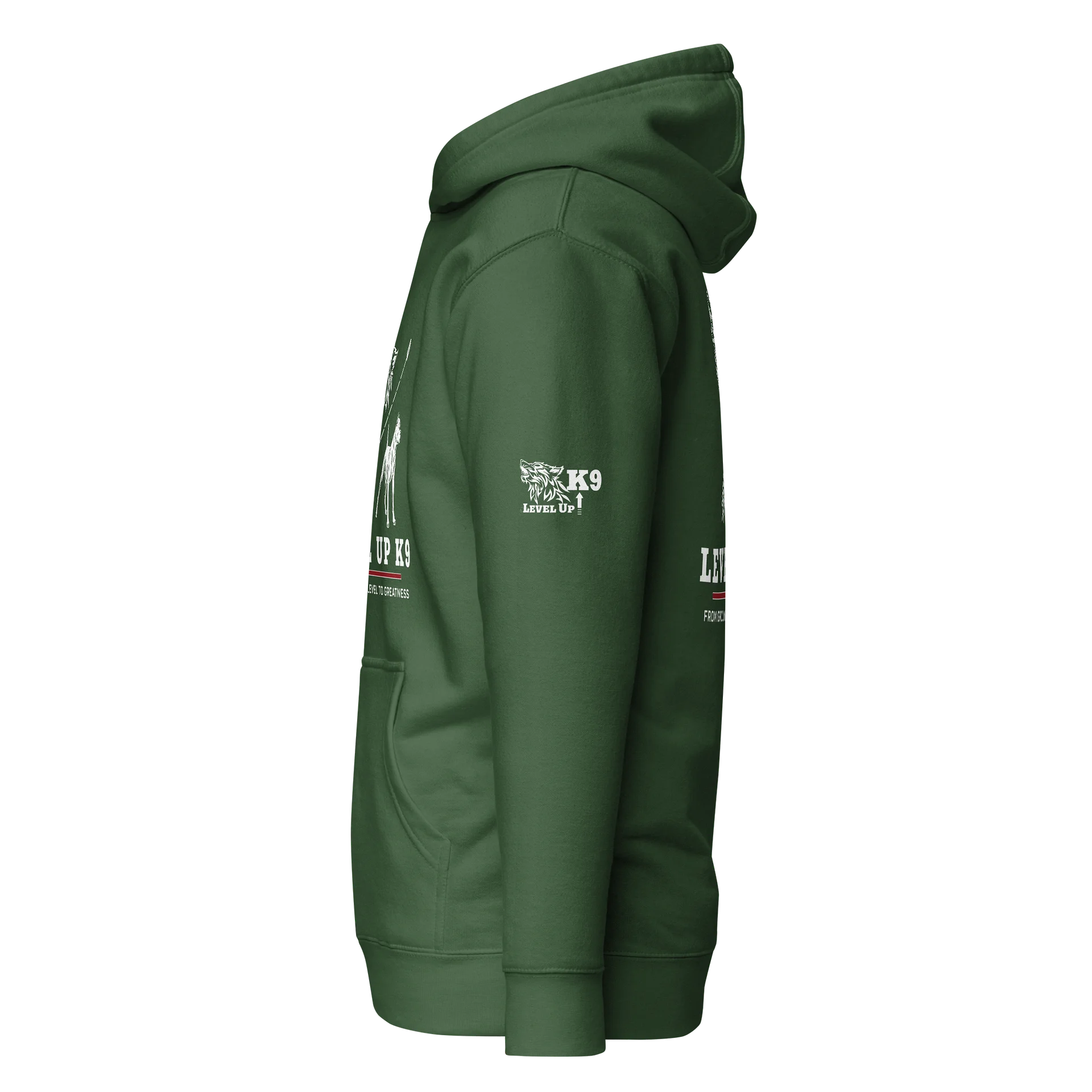 Level-UP K9 Standard Hoodie ( Green ) product image (4)