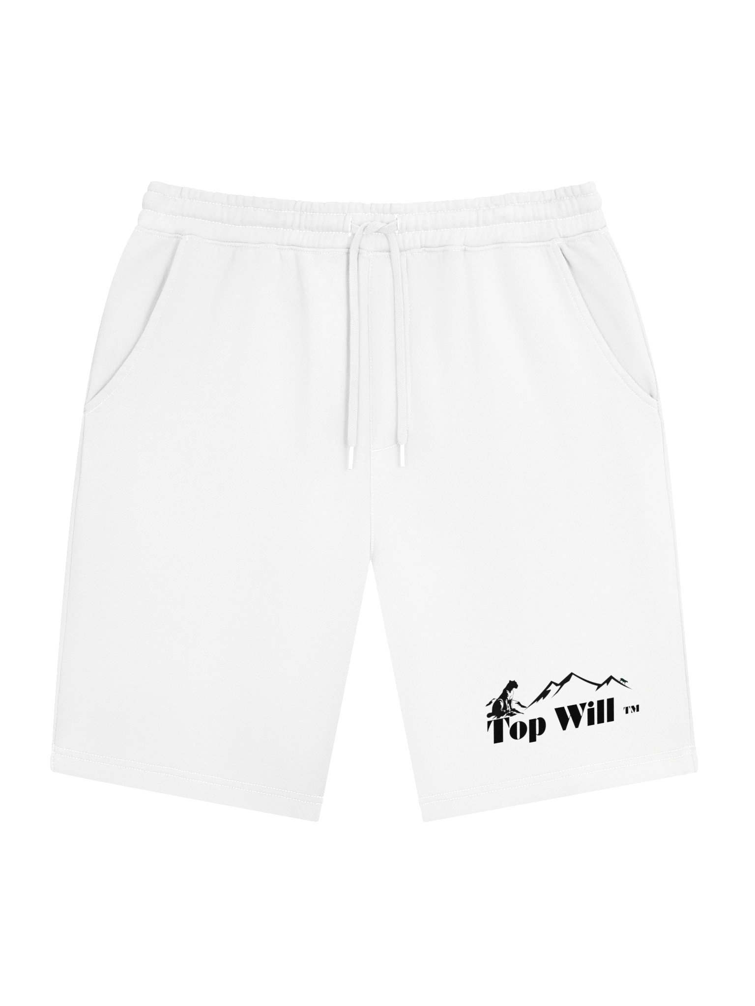 Top Will™ White and Black No Rise Fleece Shorts product image (1)