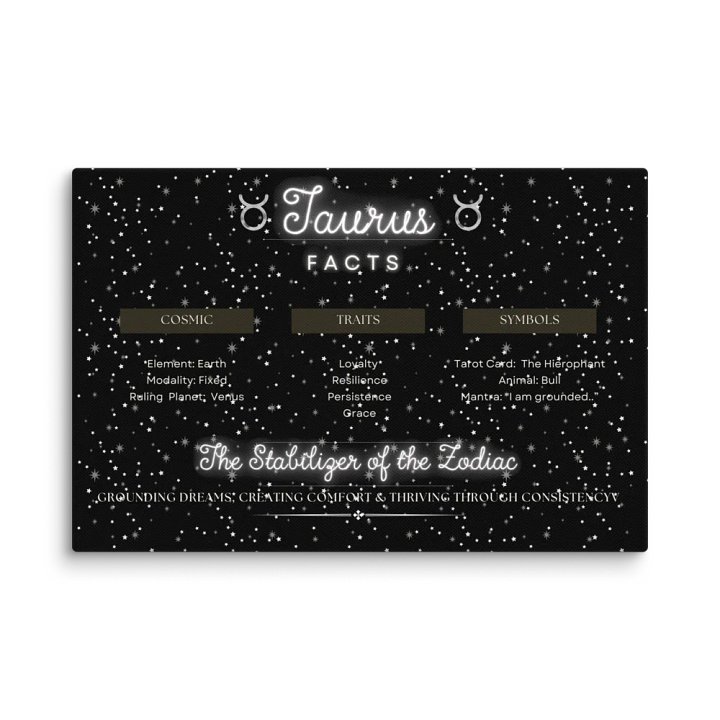 Taurus 2025, Attributes Table, Print on Canvas product image (4)