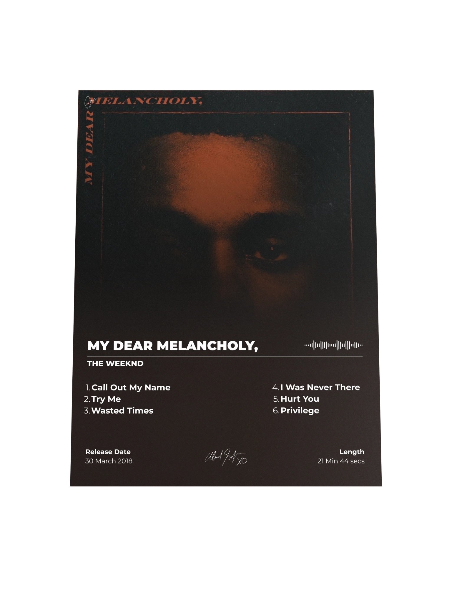My Dear Melancholy Album Poster product image (8)