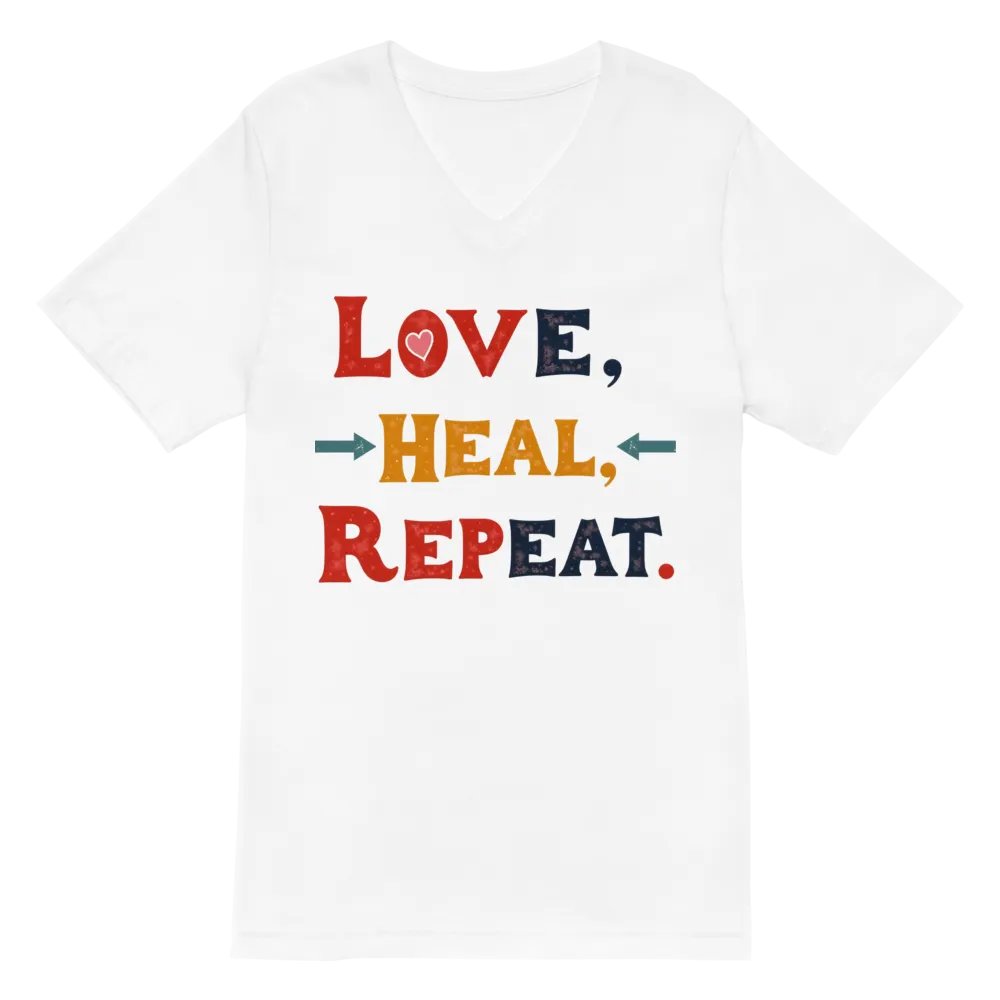 Rustic Love Heal Repeat V-Neck Tee product image (2)