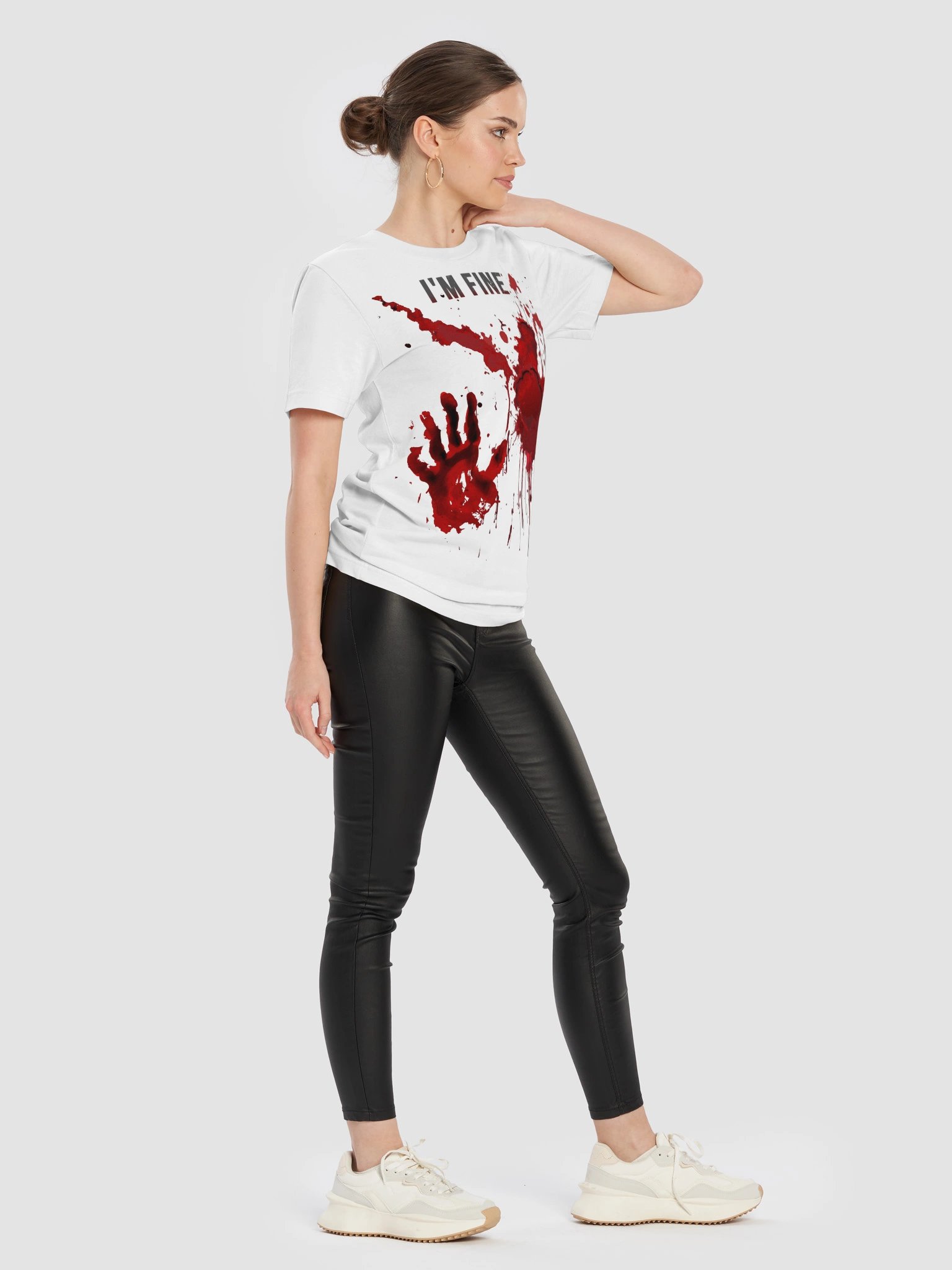 I'm Fine Bloody Shirt Blood Stained Halloween Tee product image (21)