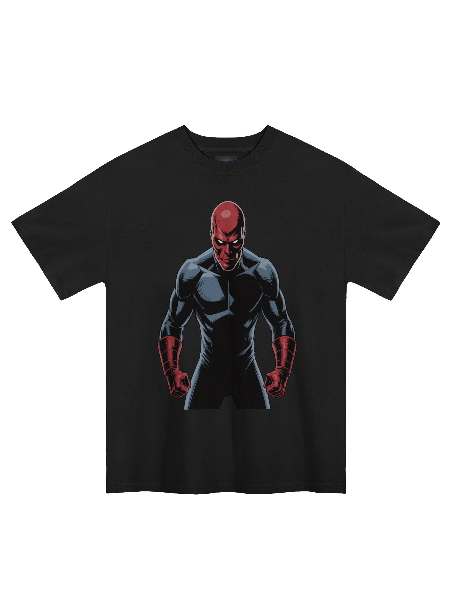 Crimson Armour: Red Skull Oversized Faded T-Shirt product image (3)