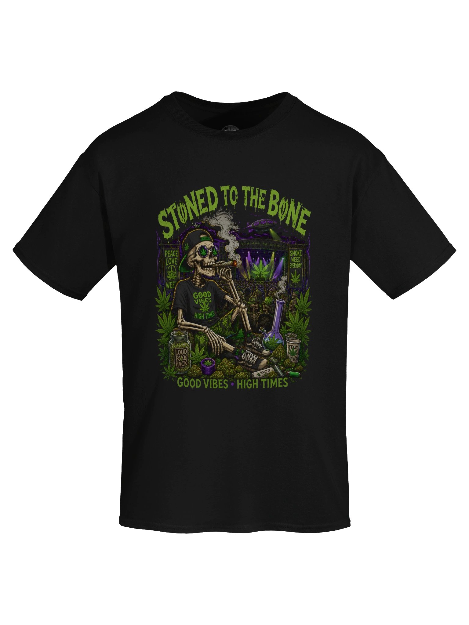 Stoned to the Bone — Psychedelic Concert Grahic Tee product image (5)