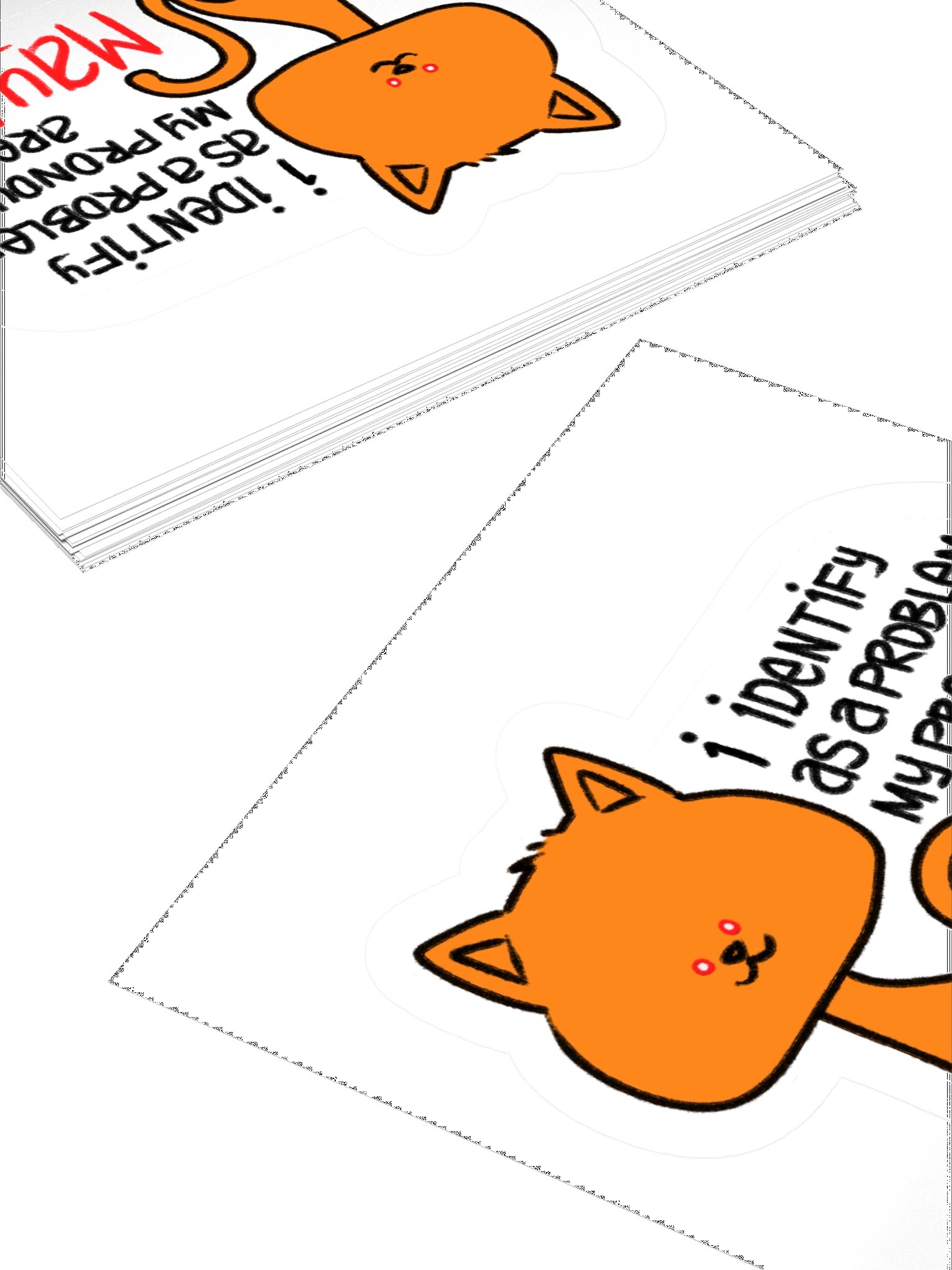 Problem Cat Sticker product image (10)