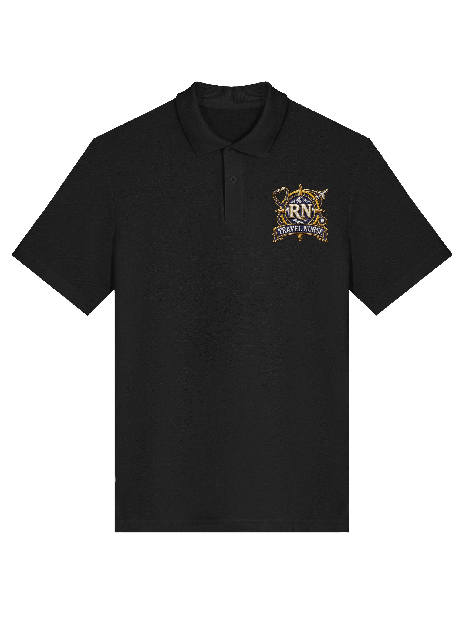 RN Travel Nurse Badge Polo product image (1)