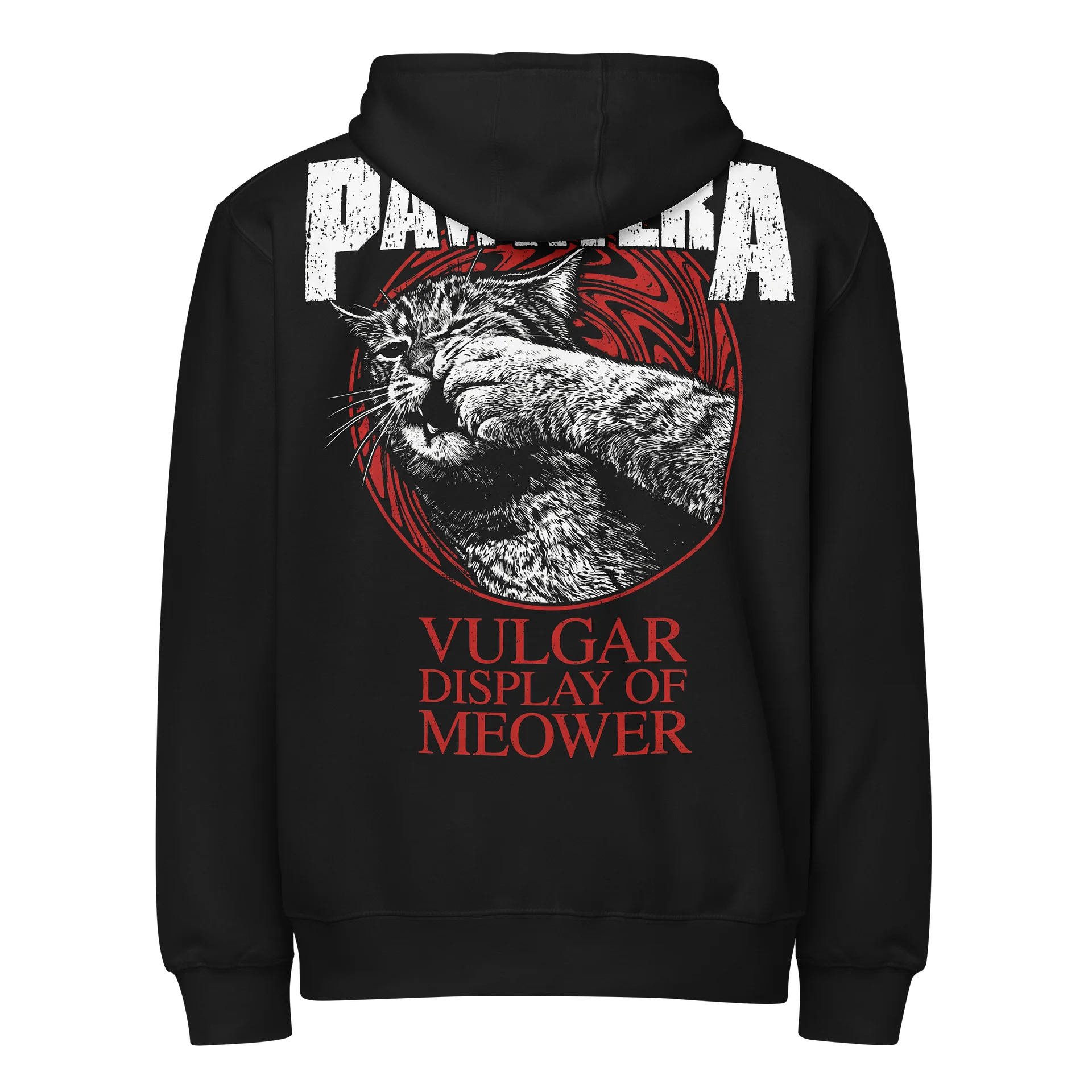 PAWNTERA VULGAR DISPLAY OF MEOWER PREMIUM ZIP HOODIE product image (3)