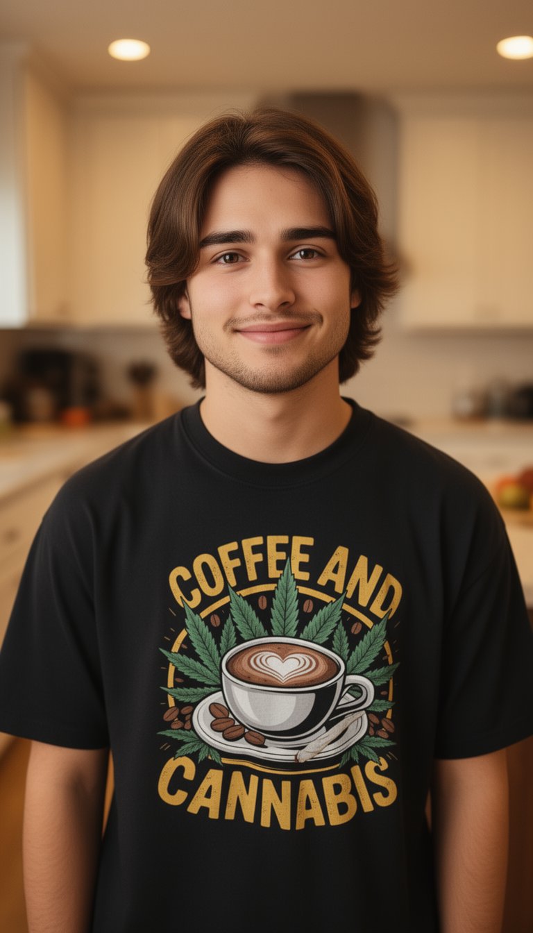 Coffee and Cannabis - Wake, Bake & Caffeinate - T-Shirt product image (1)