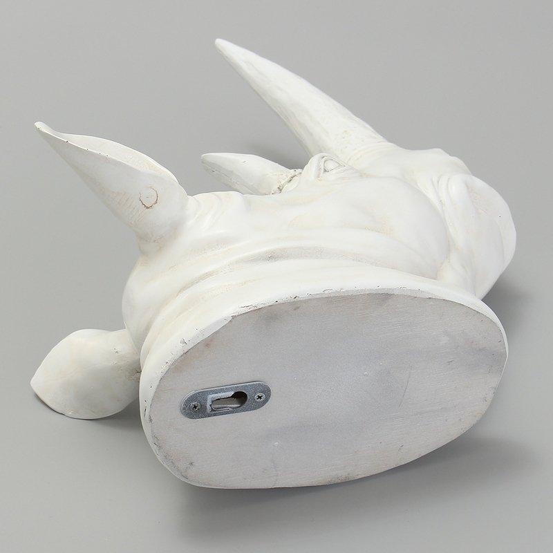 Faux Taxidermy Rhino Head Wall Decor — Resin Animal Sculpture | Modern Animal Head Wall Mount for Home & Hotel product image (6)