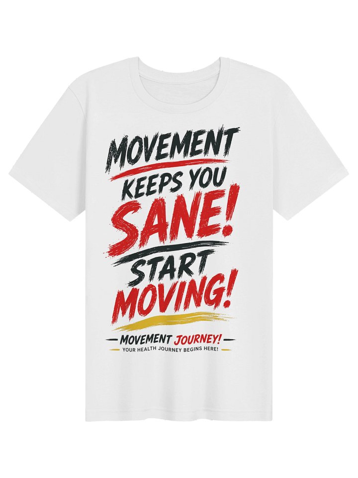Movement Keeps You Sane! White TSHIRT product image (1)