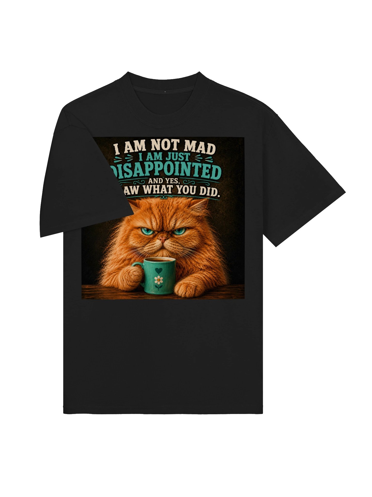 Funny Cat T Shirt, I Am Not Mad I Am Just Disappointed, Sarcastic Orange Cat Graphic Tee Gift product image (4)