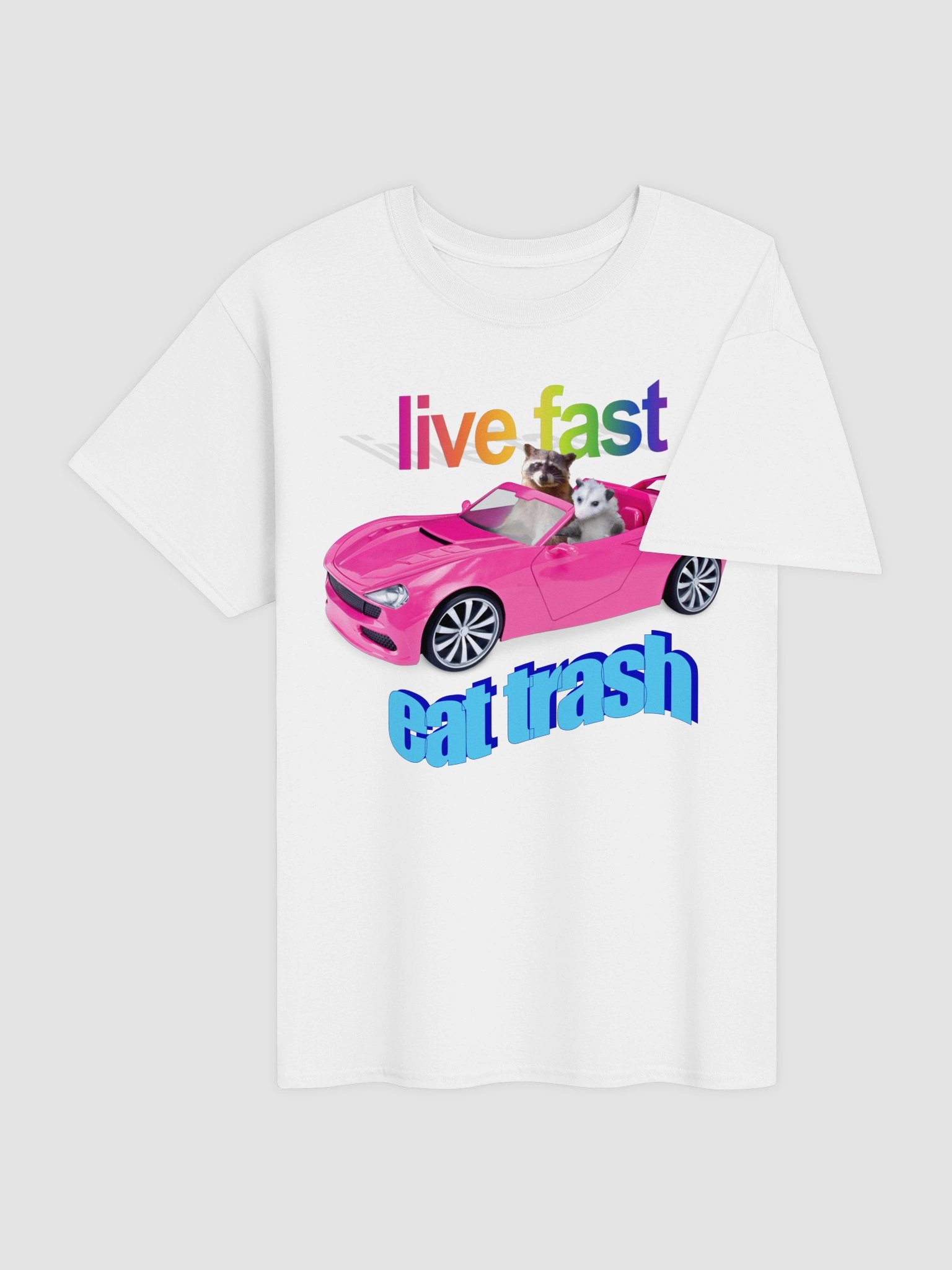 Live fast, eat trash possum & raccoon T-shirt product image (20)
