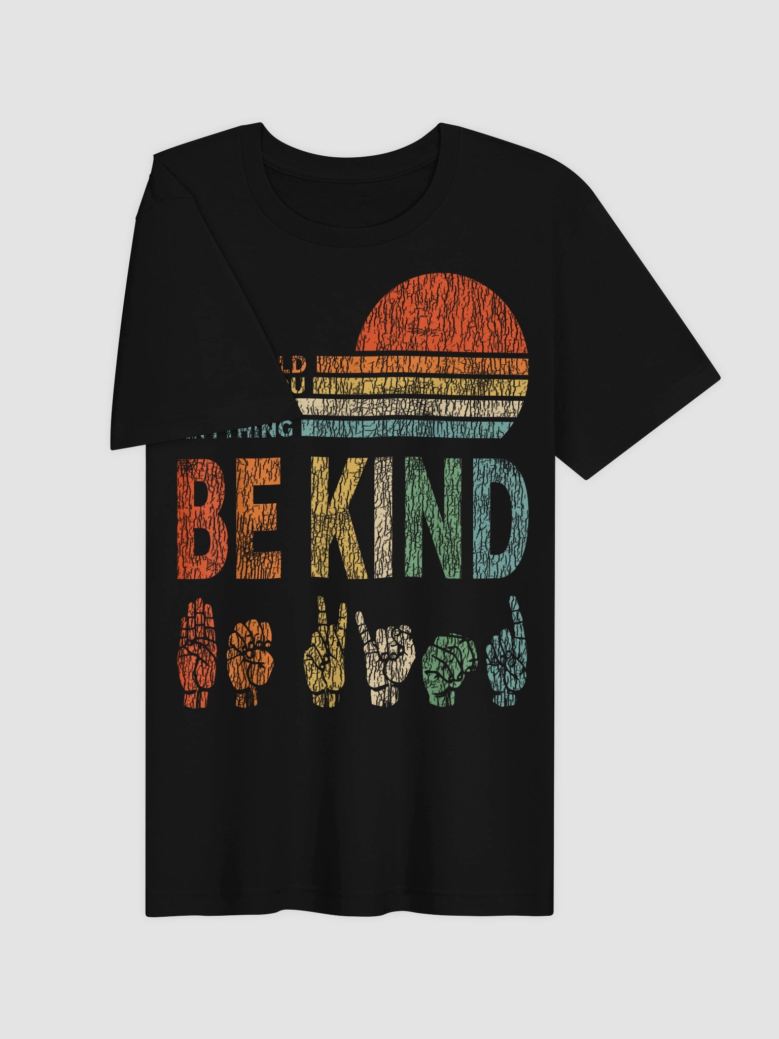 Be Kind Sign Language T Shirts for Women Men Vintage Inspirational Kindness Tees product image (28)