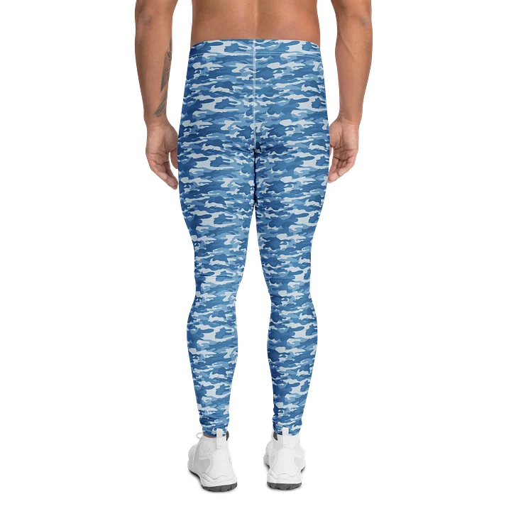 Blue Camouflage Men’s Leggings for Active Wear product image (2)