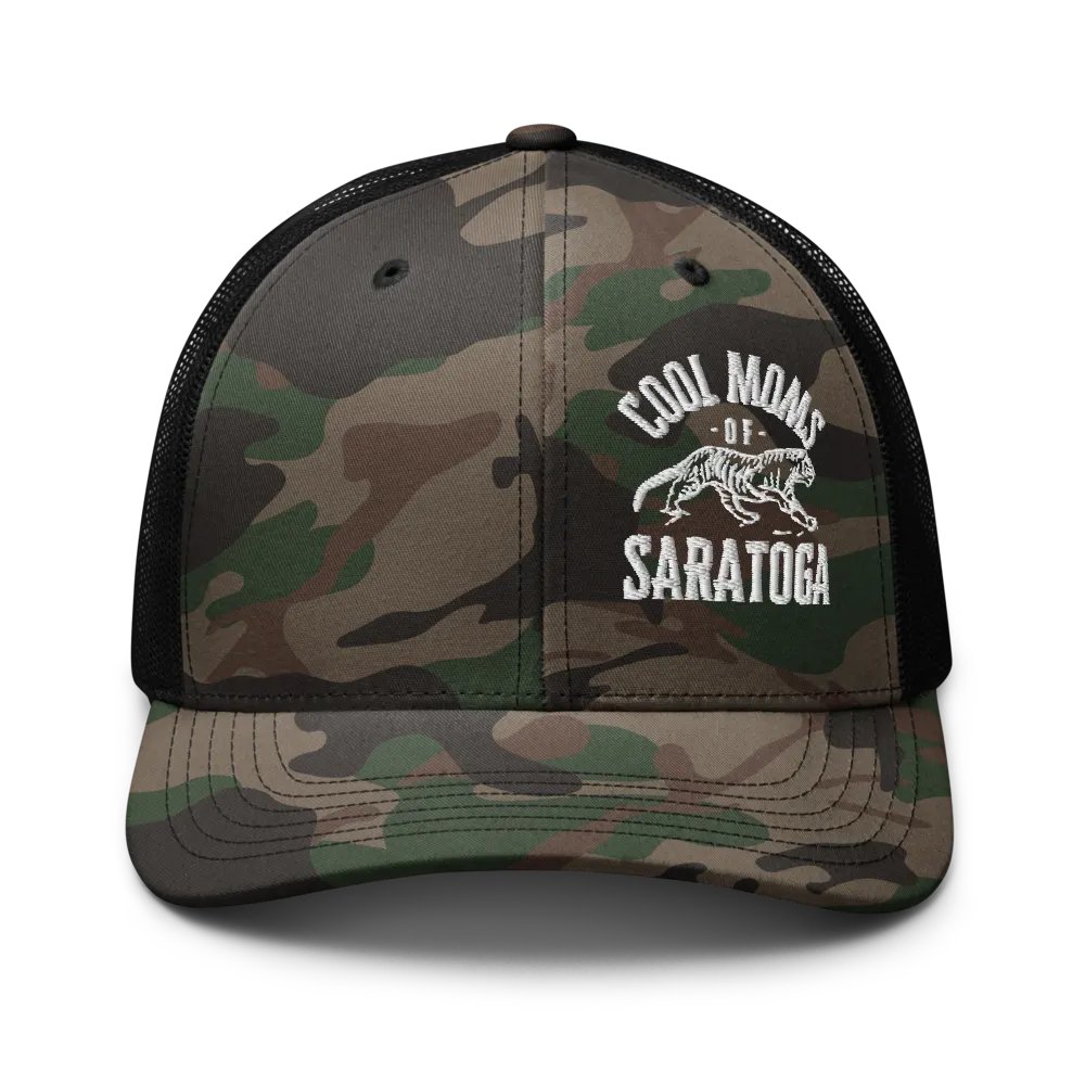 Cool Moms of Saratoga Tiger Camo Trucker Hat product image (1)