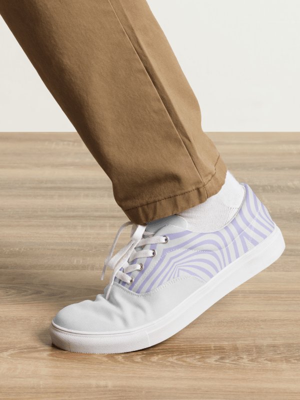 Symmetric Waves Men's Canvas Shoes product image (7)