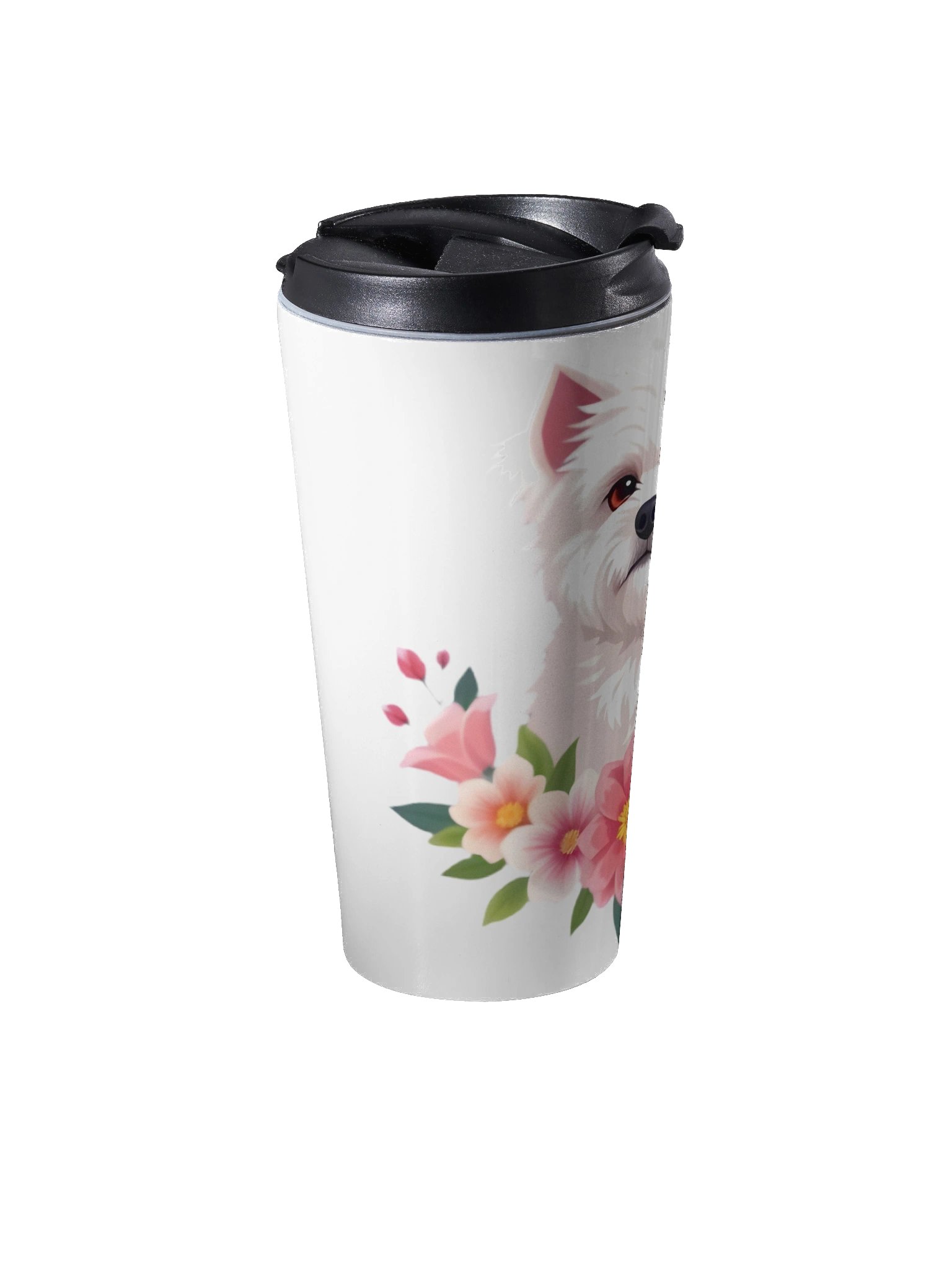 Floral Bichon Frise Travel Mug product image (2)