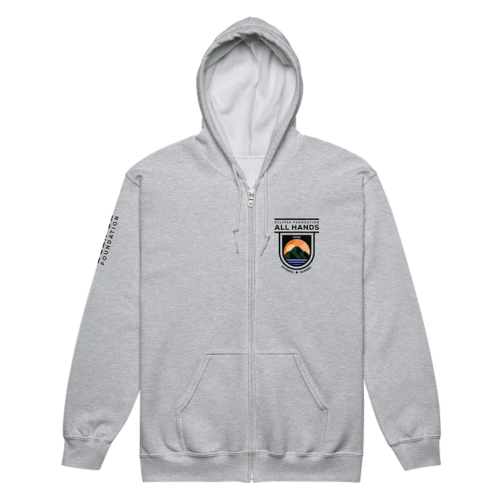 All Hands zipped hoodie, grey product image (2)