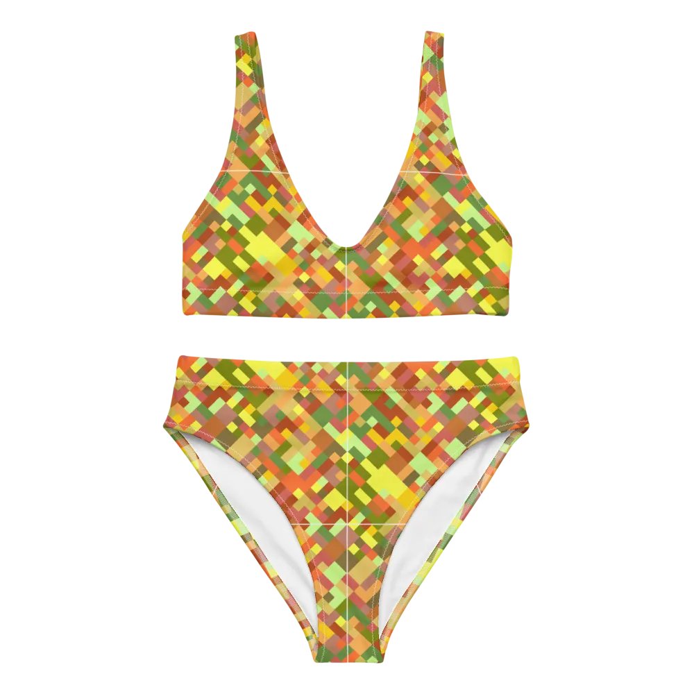 Colorful Mosaic Pattern Design High Waisted Bikini - v2 product image (8)