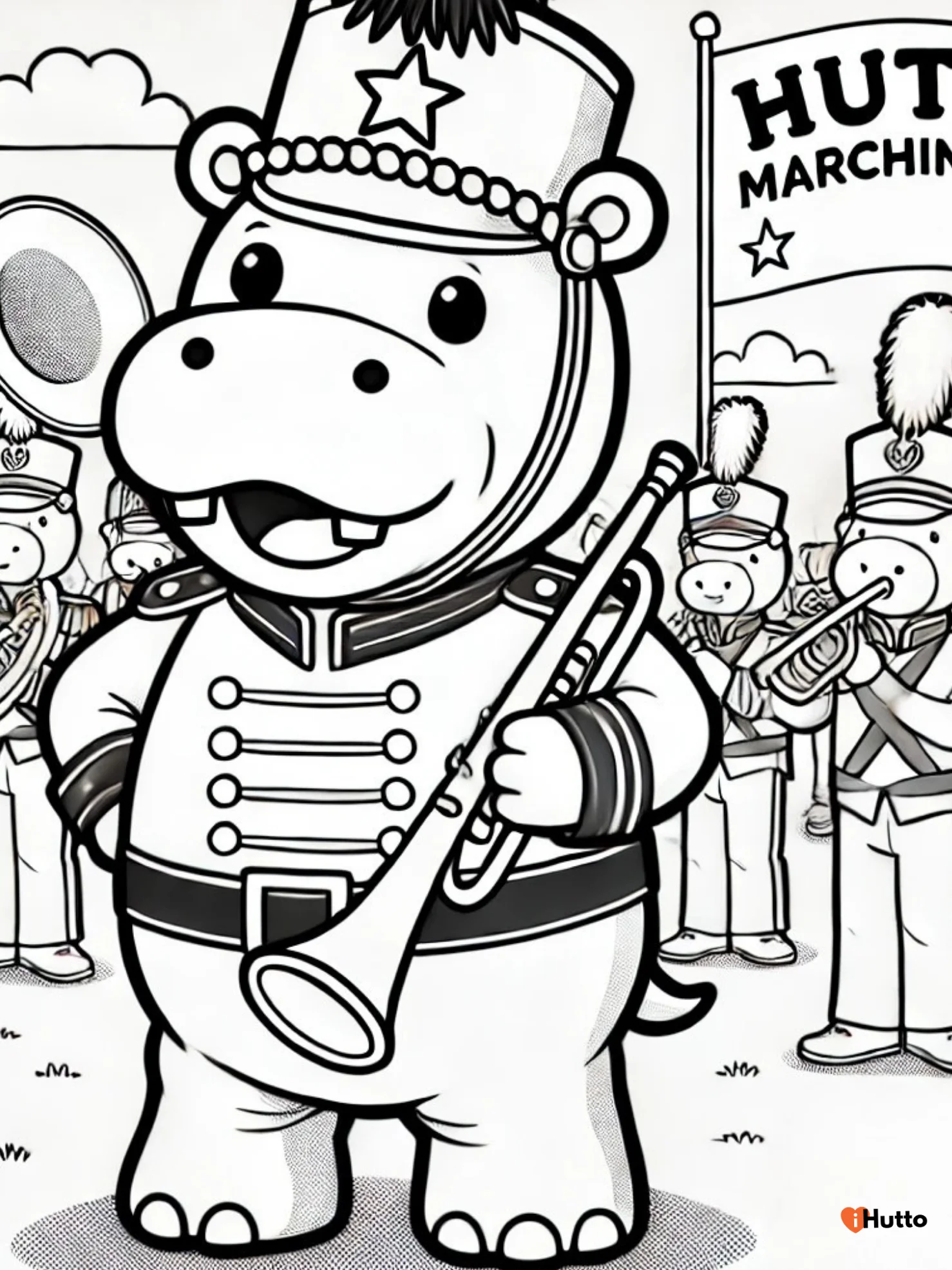 Hippos in Hutto Coloring Pages – Instant Download product image (6)
