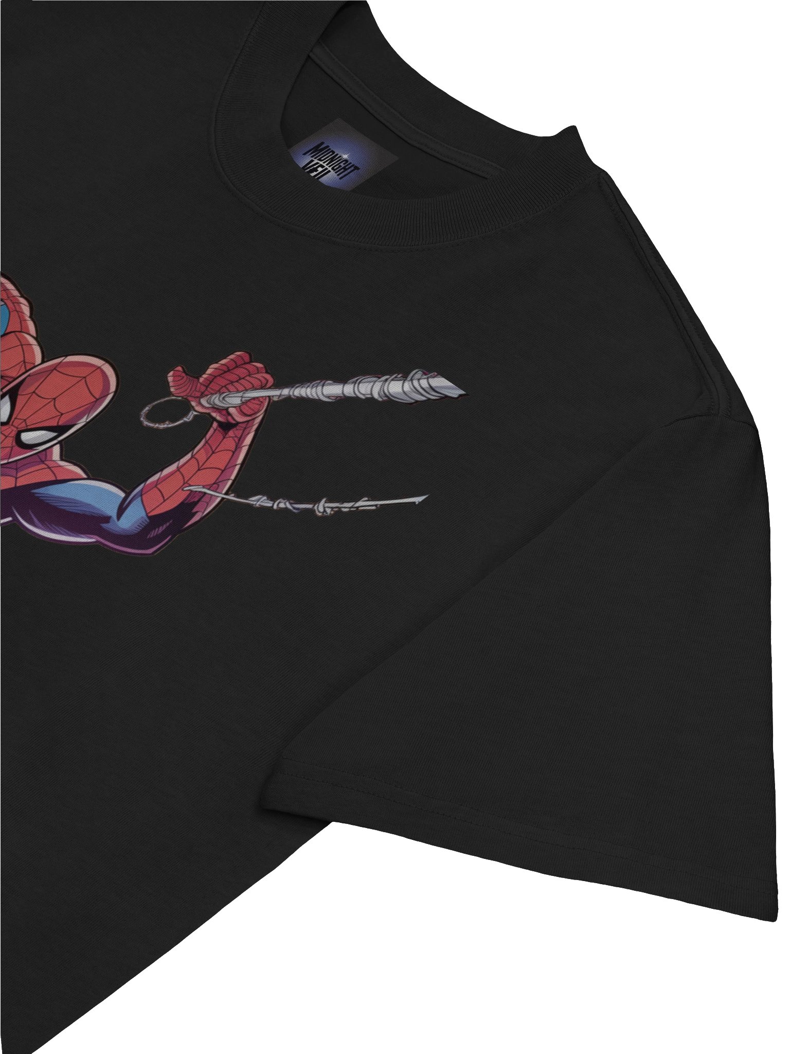 Spider-Man Web Shadow Swing Oversized Faded T-Shirt product image (7)