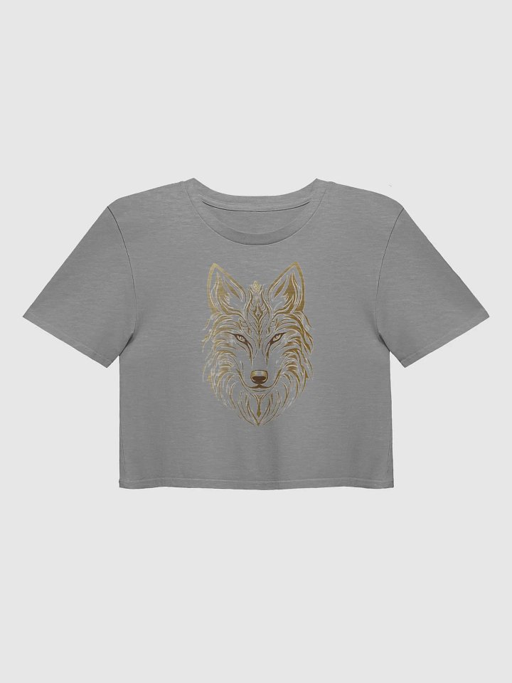 Gold Majestic Wolf Crop Top product image (2)