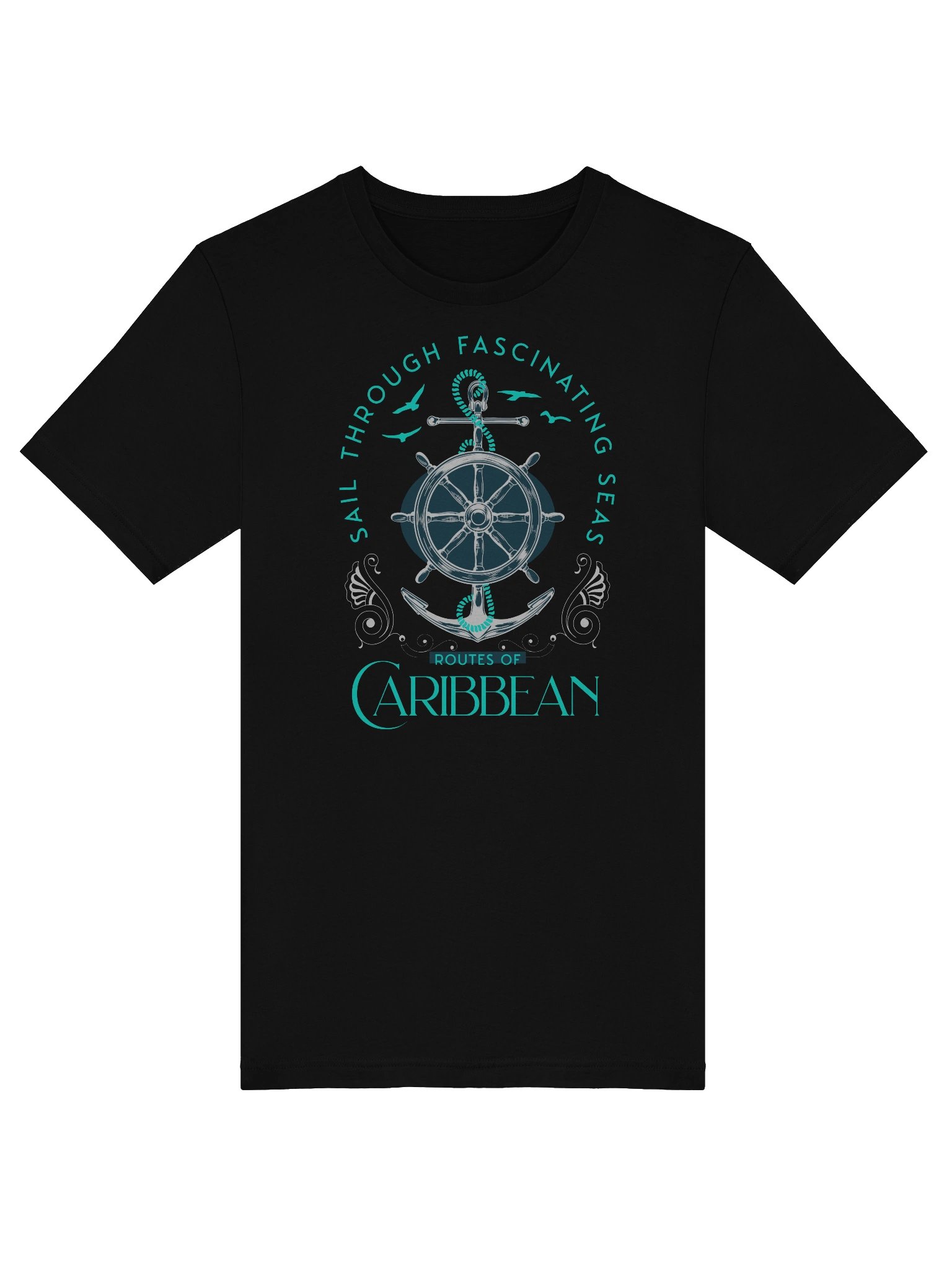 Sail Through Fascinating Seas: Unique Nautical Tee product image (5)