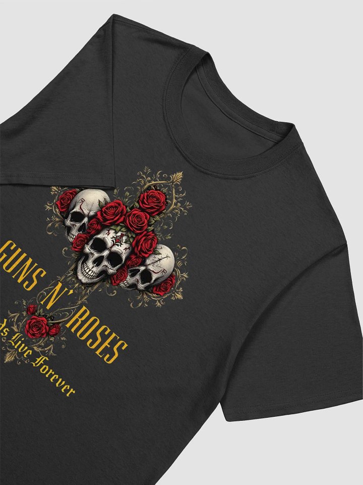 Guns N’ Roses Legends Live Forever T-Shirt | Skull & Roses Heritage Rock Graphic Tee | Classic Hard Rock Streetwear product image (2)