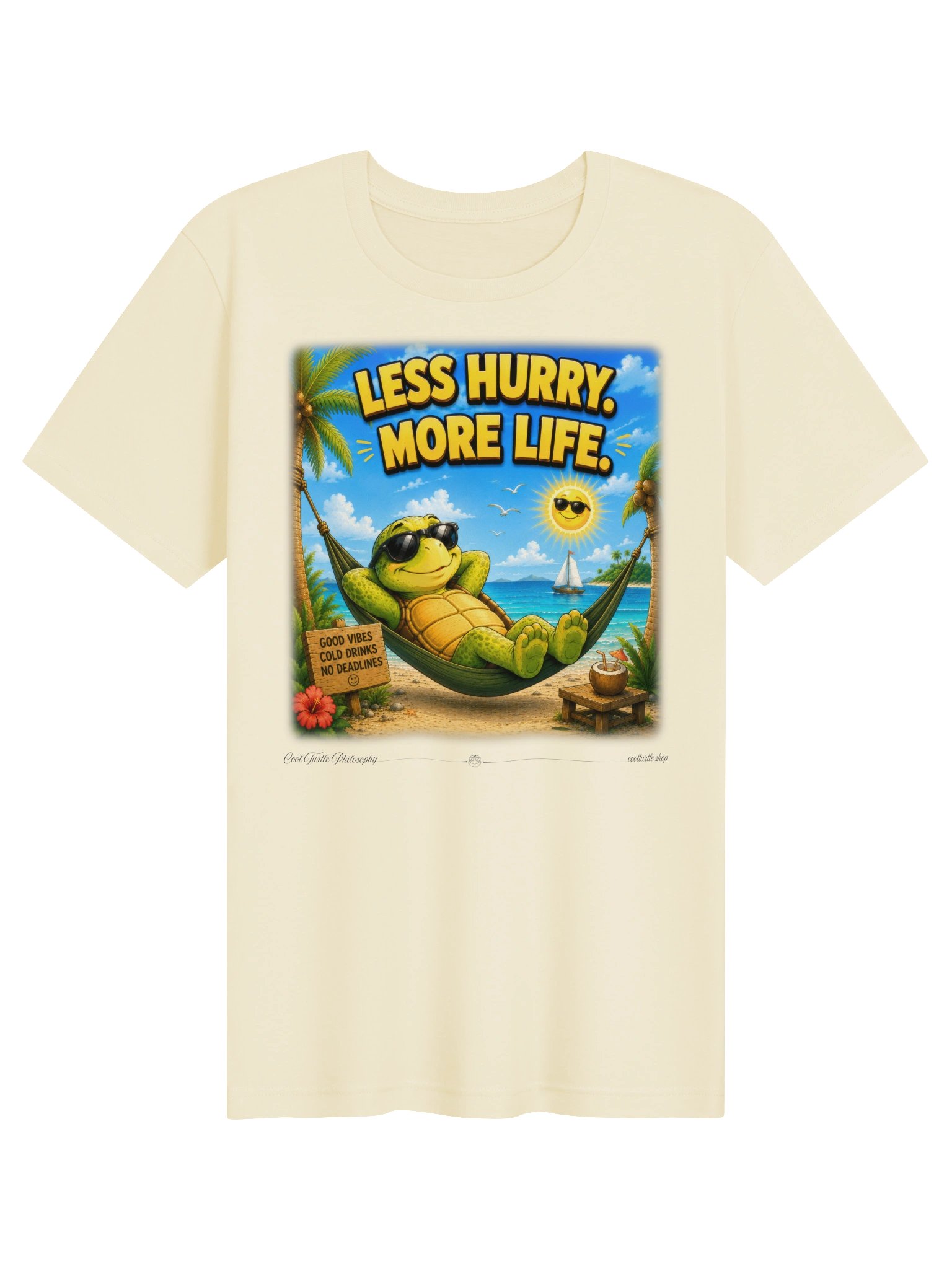 LESS HURRY. MORE LIFE. — Bella+Canvas 3001 Supersoft T-Shirt product image (1)