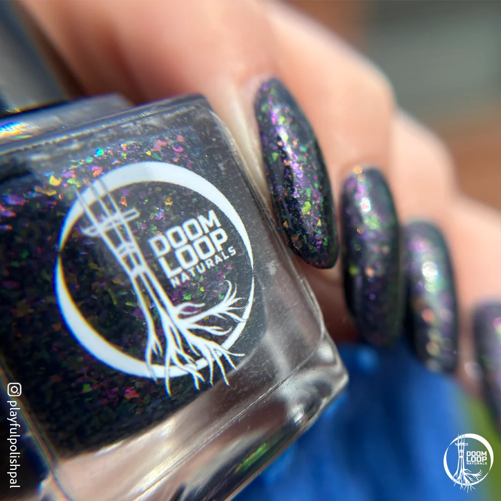 BLUE HOUR BREAK - Midnight Blue Jelly Flakie Nail Polish product image (3)