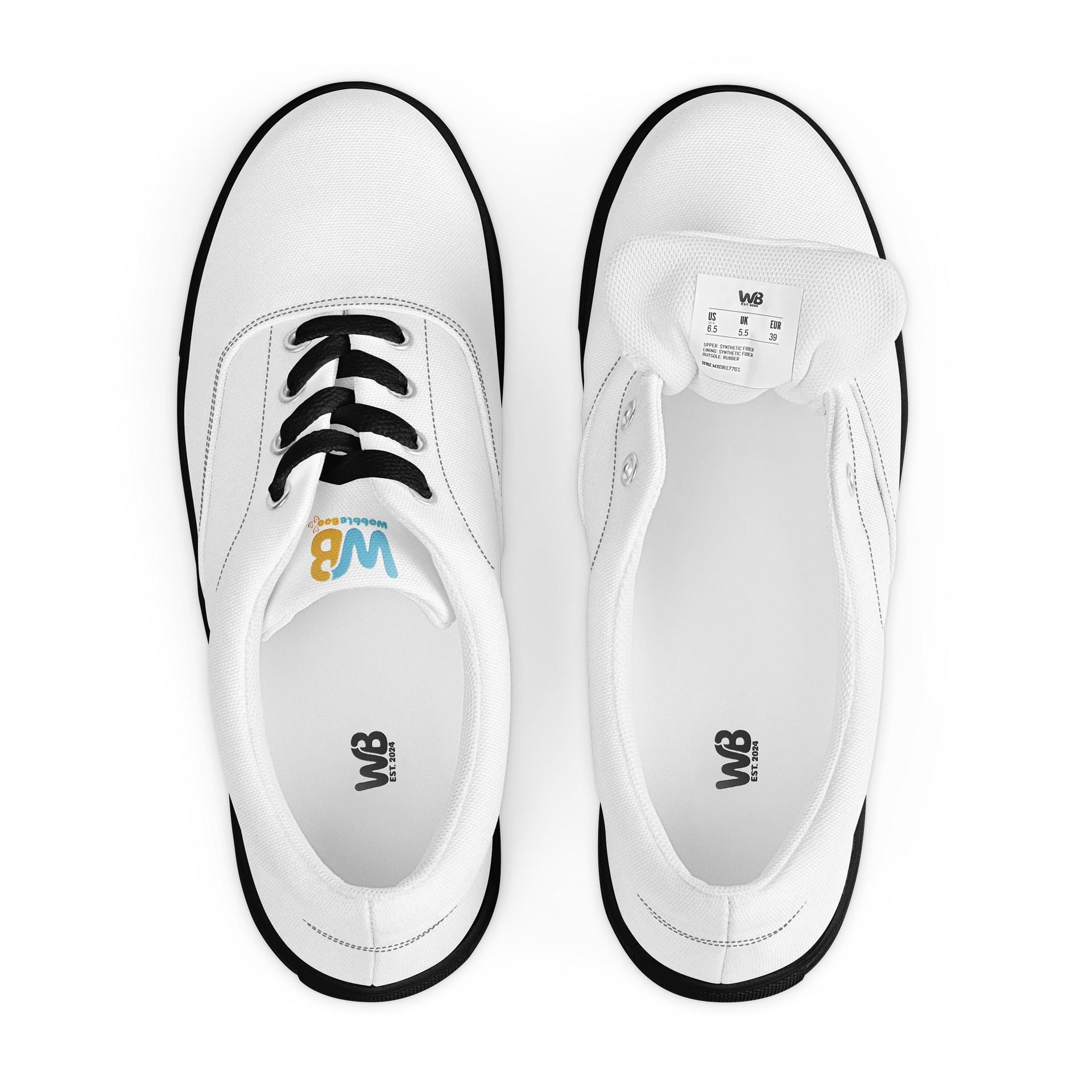 'WB' Men's Lace-Up Canvas Shoes product image (6)