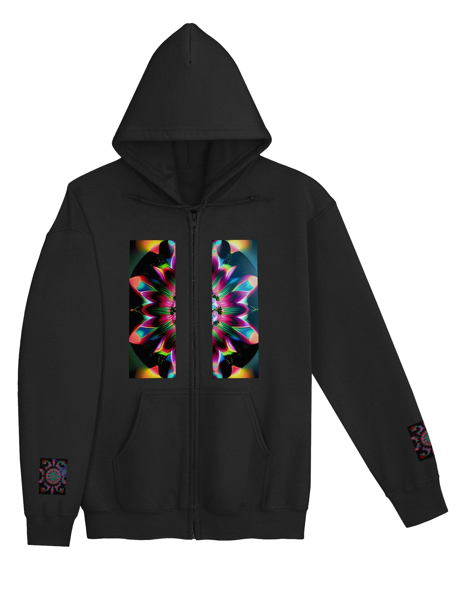 Neon Bloom Zip Hoodie product image (3)