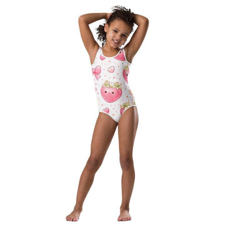 Smiling Strawberry Paradise Kids Swimsuit product image (2)