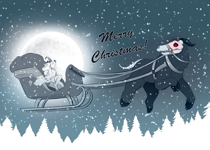 Krampus Jackie - Christmas card product image (1)