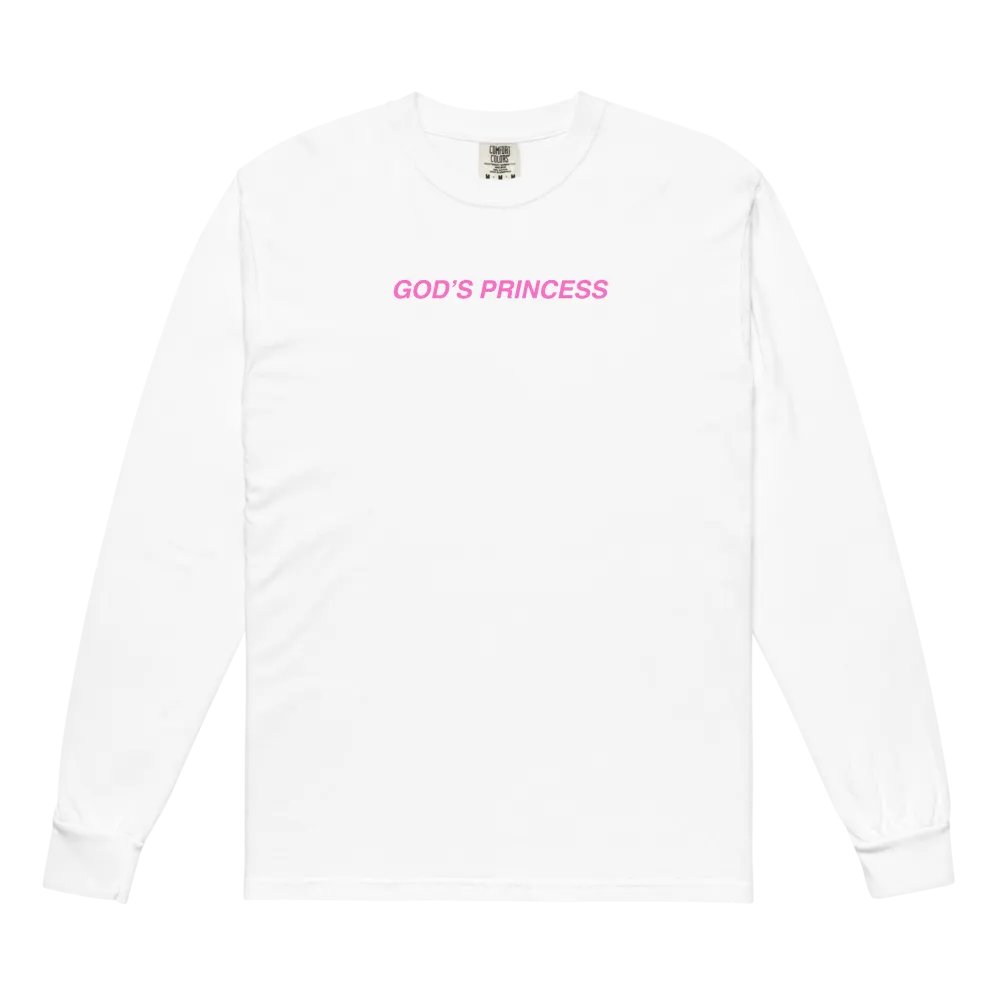 God's Princess (Pink Text) Long Sleeve product image (5)