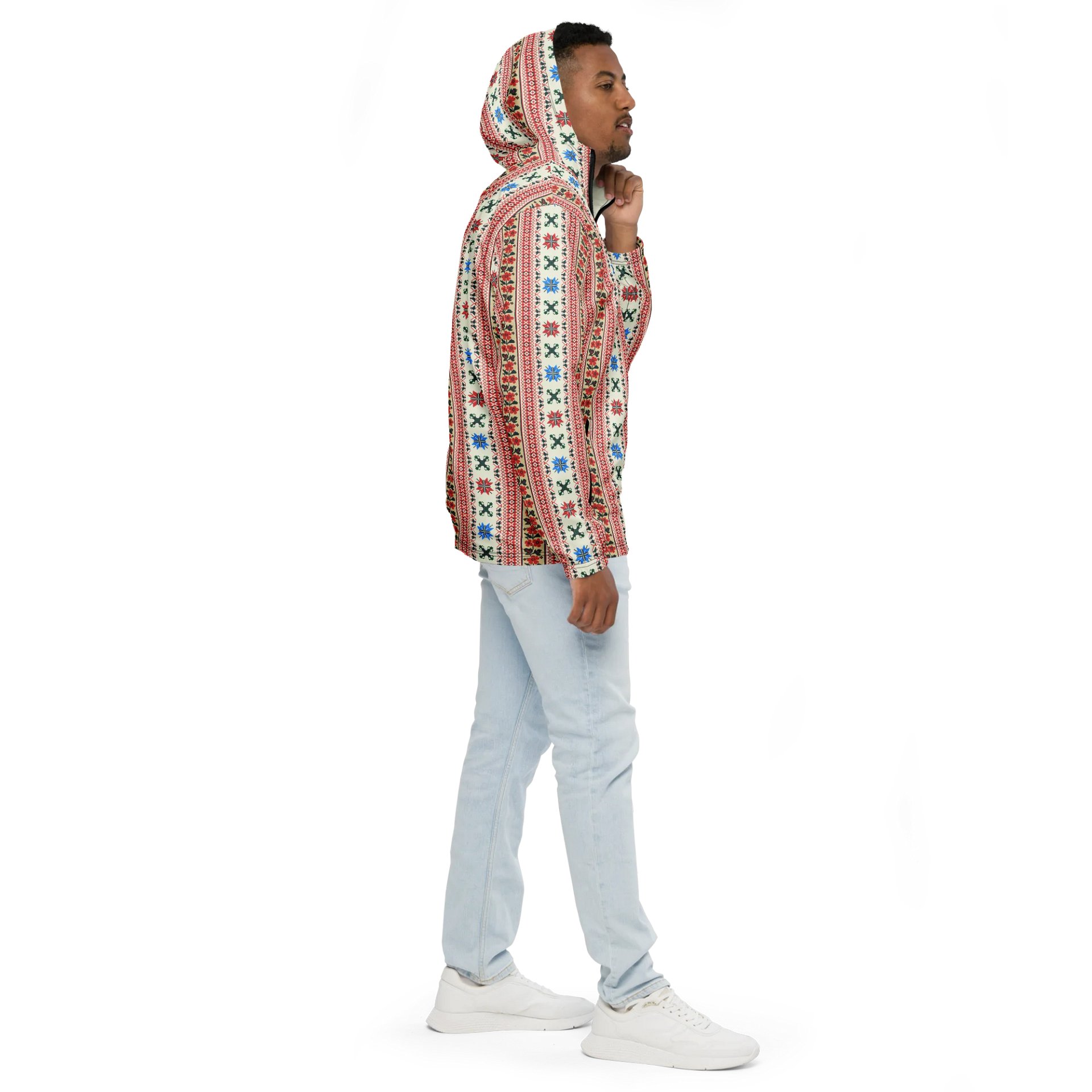 Neutral Tatreez Jacket Unisex Windbreaker product image (8)
