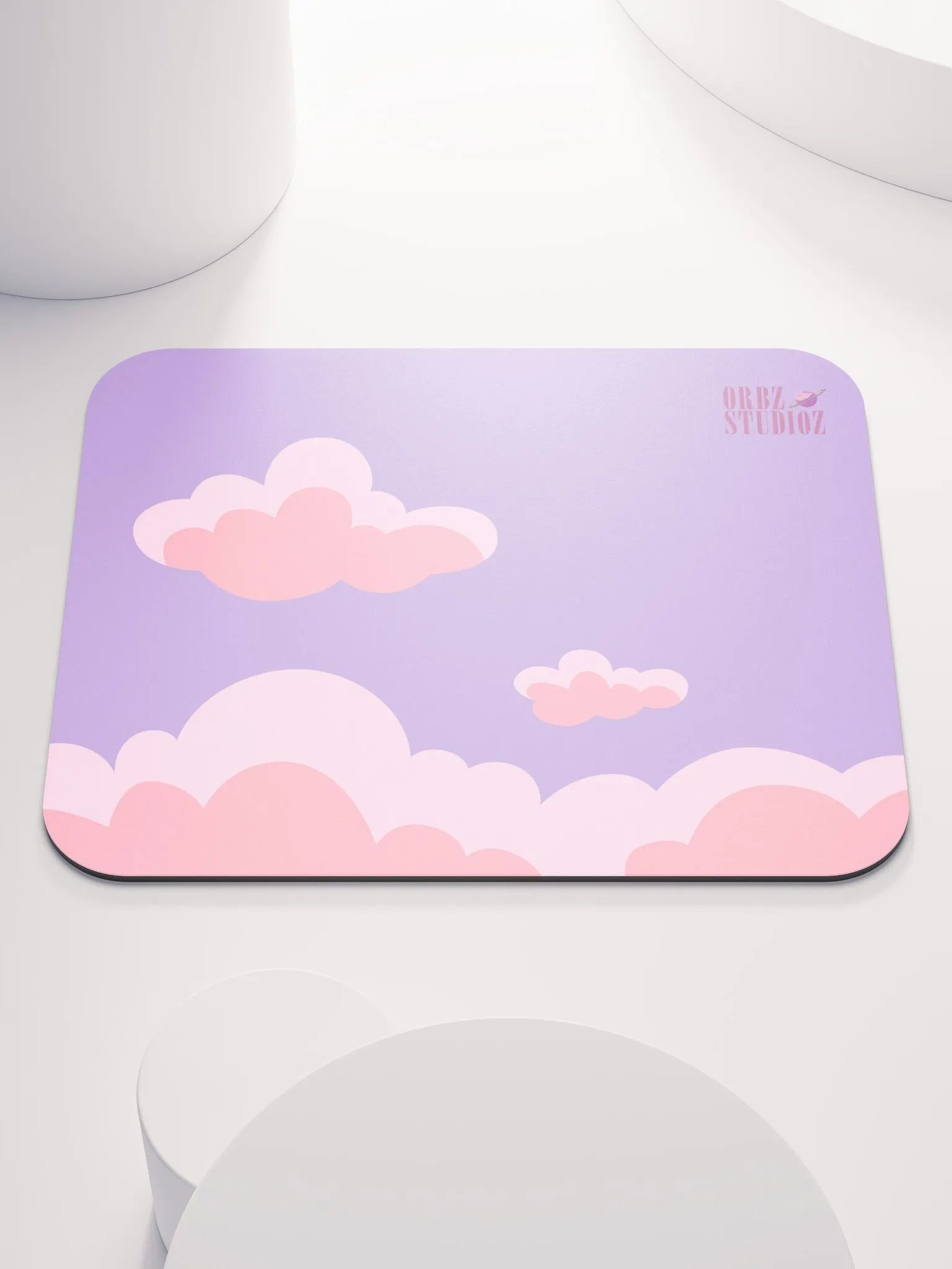PASTLE PINK CLOUDY MOUSE PAD product image (1)