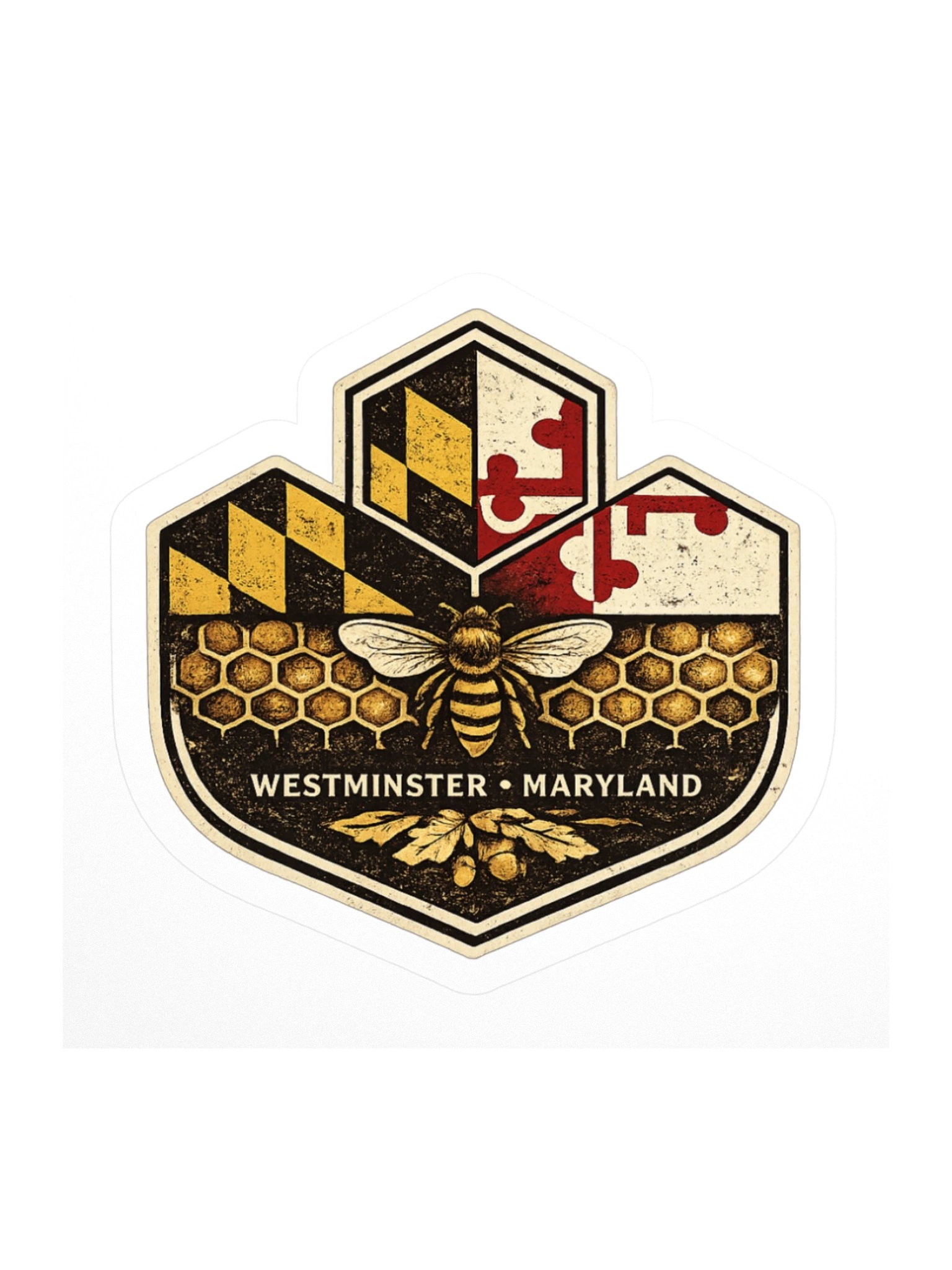 Maryland Bee Badge Sticker product image (1)