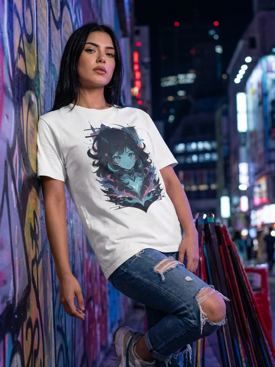Starlight Sorceress Cosmic Magic Anime Graphic T-Shirt product image (1)