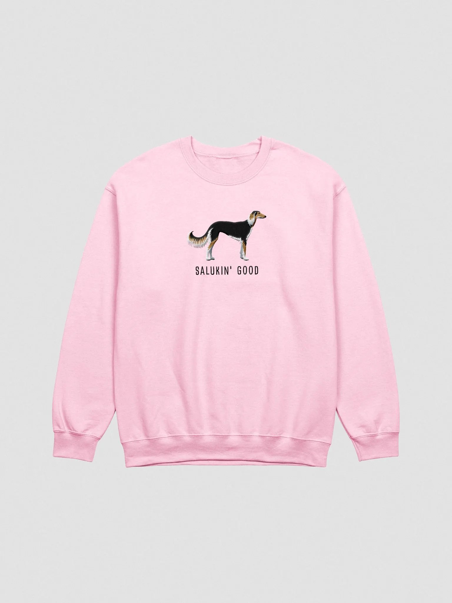 Salukin' Good Sweatshirt (Embroidered) of a Saluki(Black & Tan) product image (4)