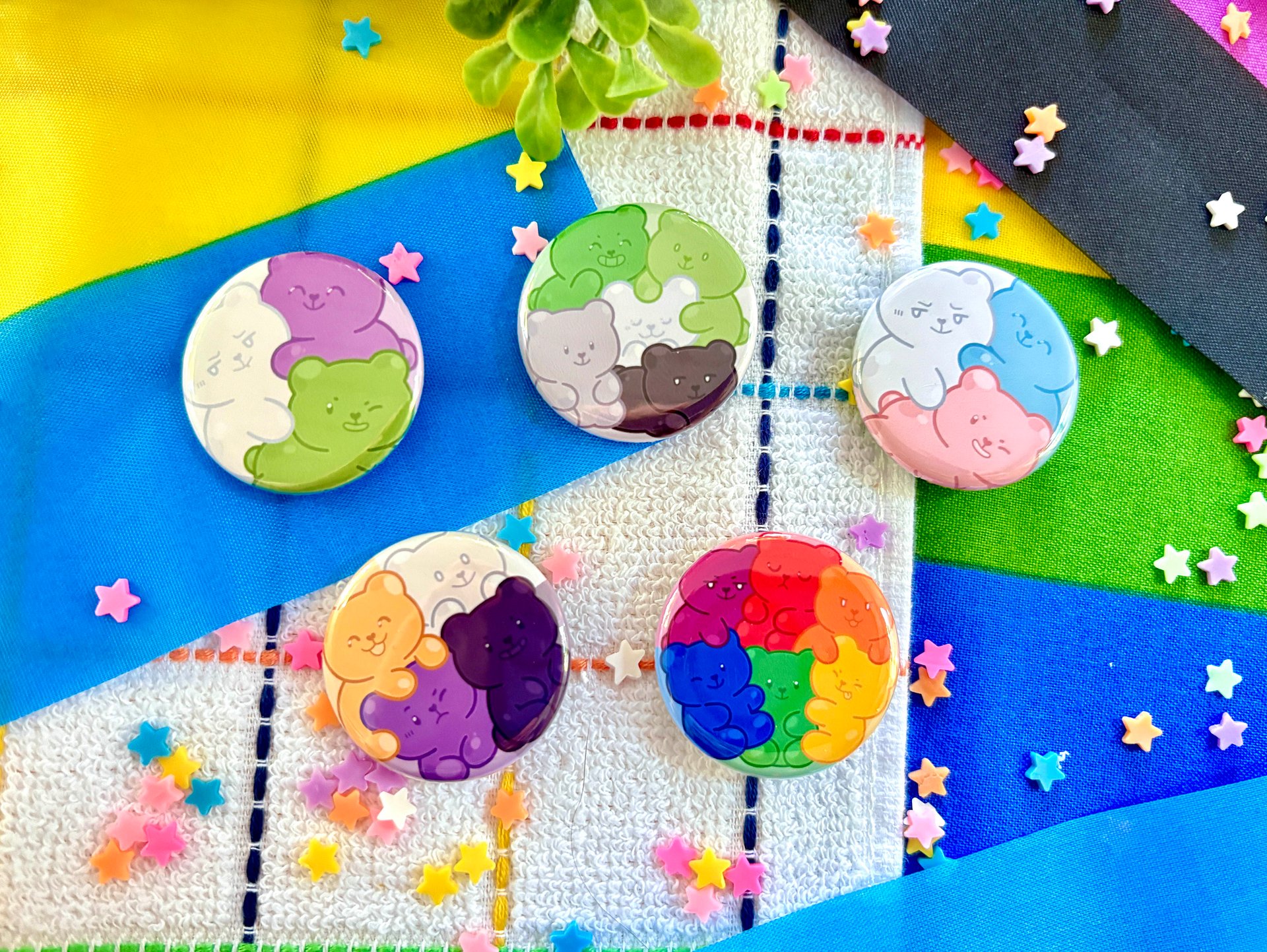 Pride Gummy Bear Buttons and Magnets product image (2)