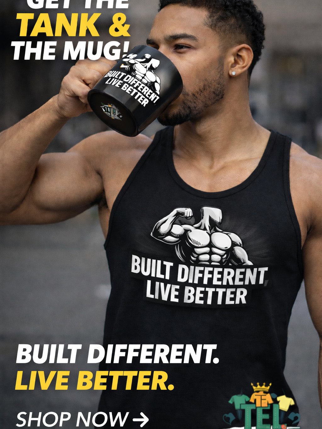 Muscle Tee | Built Different; Live Better product image (1)