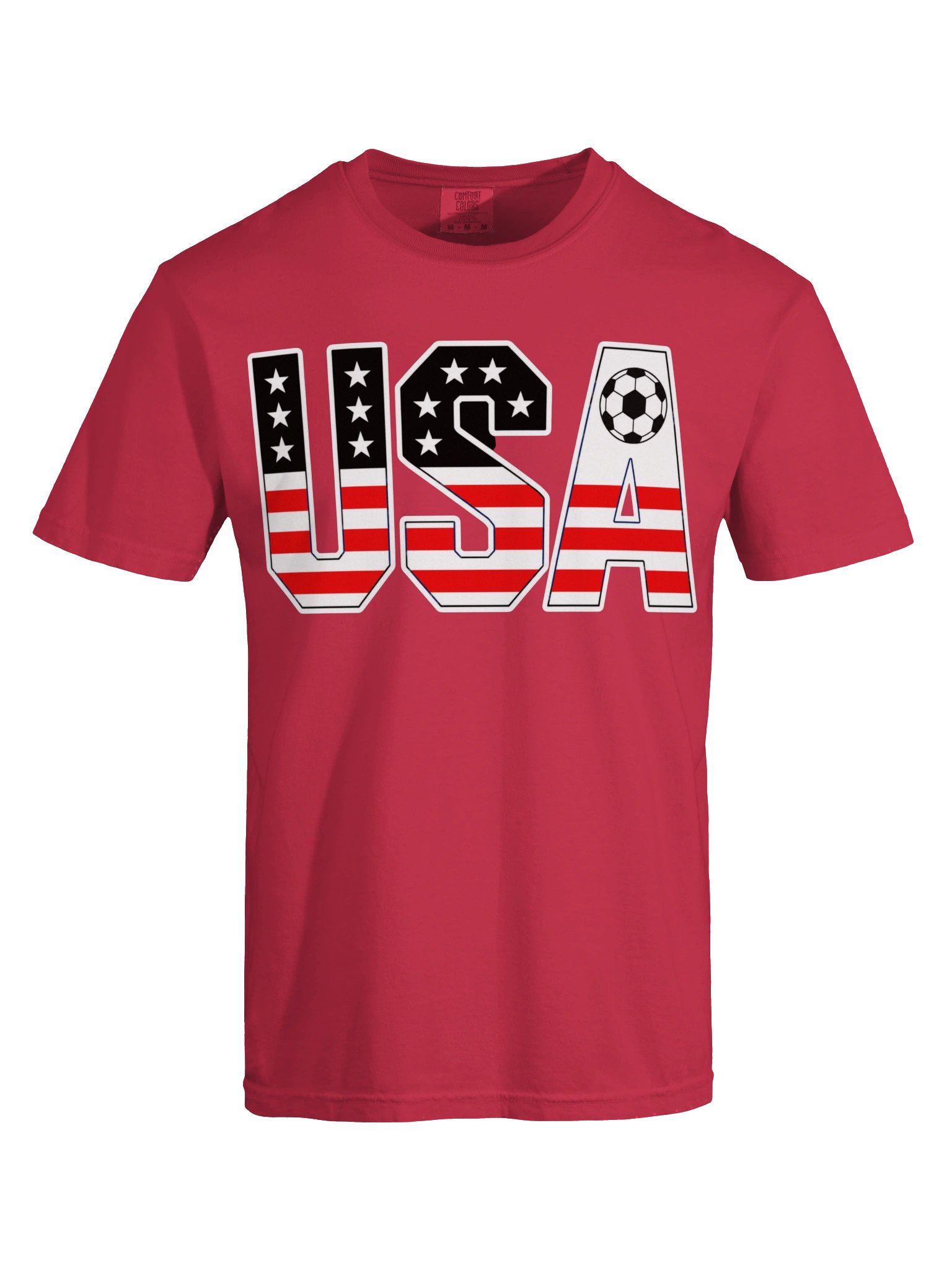 Patriotic USA Soccer T-Shirt - American Flag Graphic Football Tee product image (3)